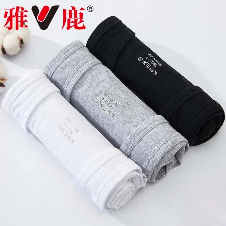 V/雅鹿男士纯棉背心运动跨栏男款内穿圆领春夏季男士打底健身汗衫