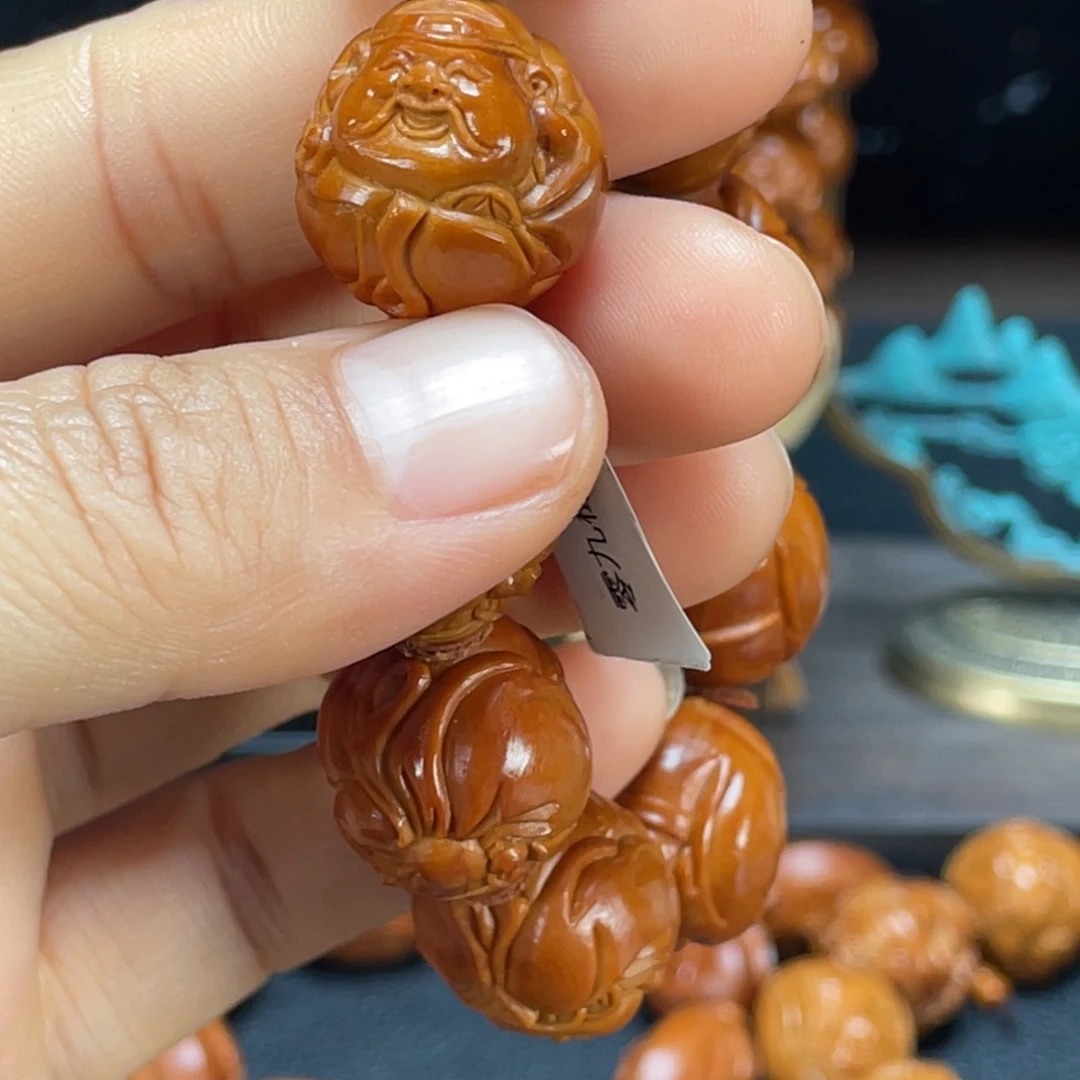沧***田橄榄核手串/手链财神6347c
