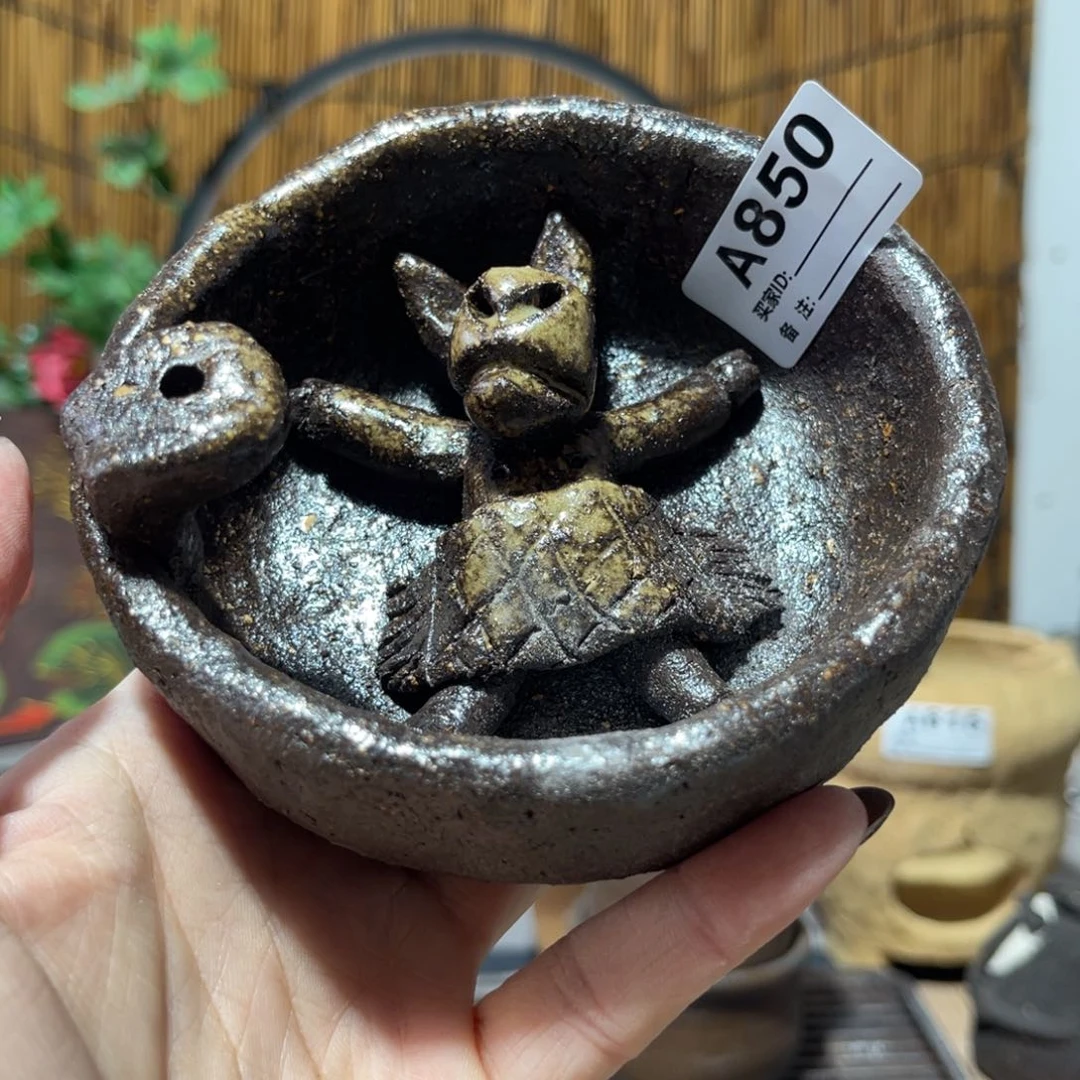 木村信鸿柴烧宝瓶