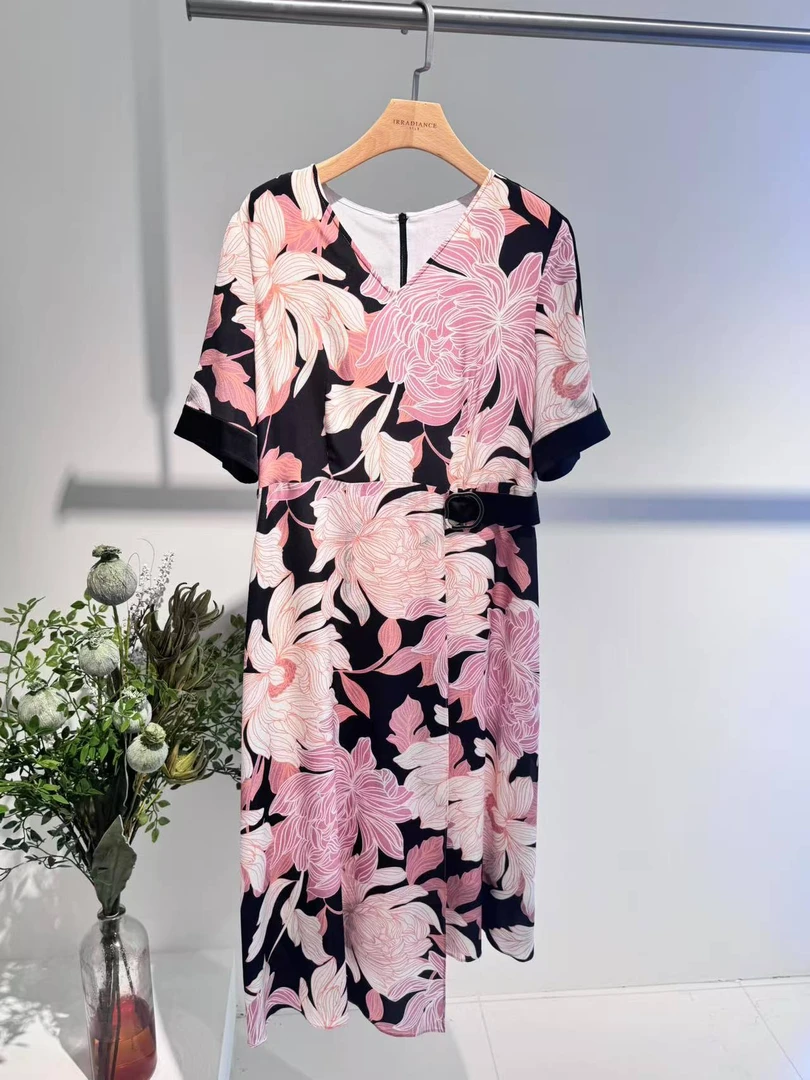 TL3269锦绣芙蓉连衣裙