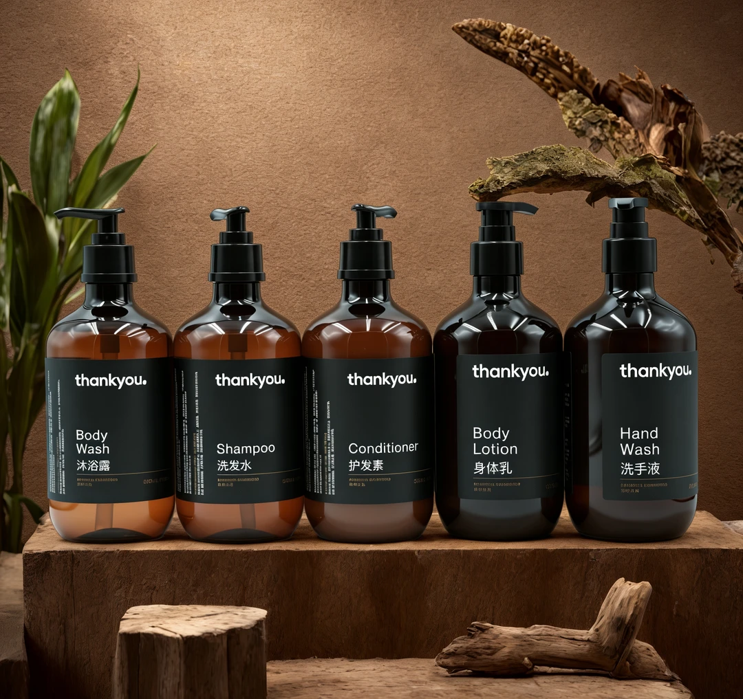 亚朵酒店洗发水4.0官方直供thank you丰盈洗发水沐浴露柔顺护发素