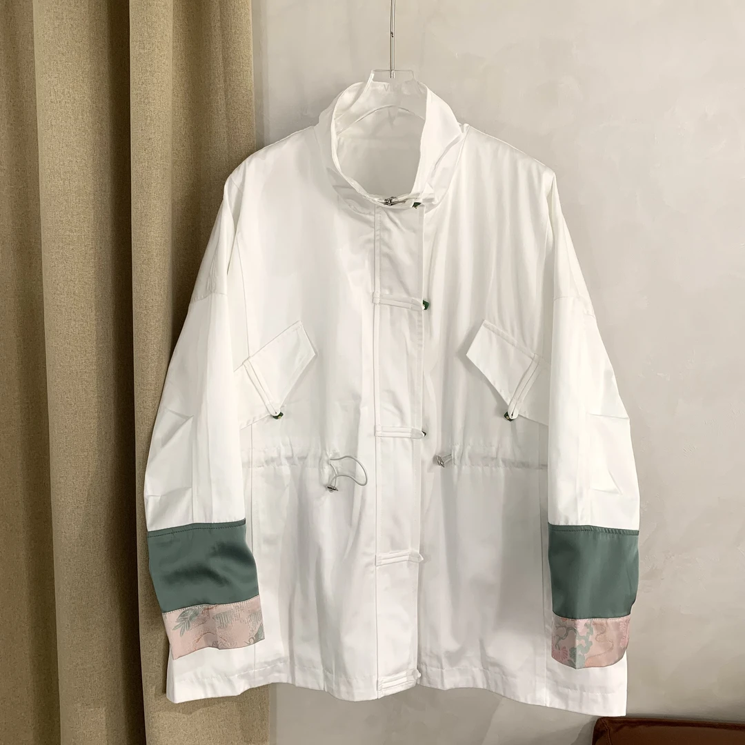 DEZI宝藏衣橱拼接彩色袖可收腰显瘦女春款外套LS8689066