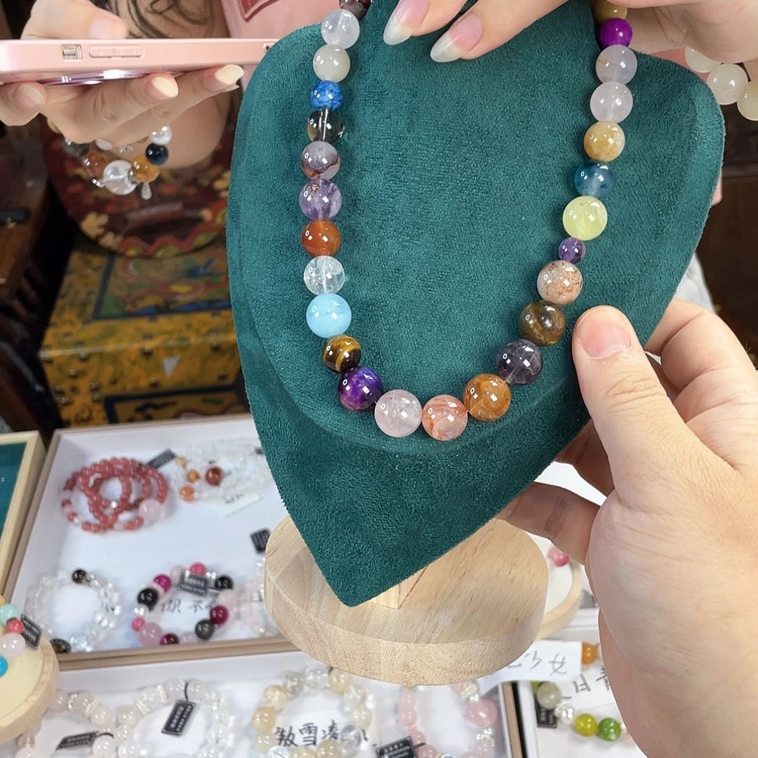 水晶手链银S925镀金镶嵌