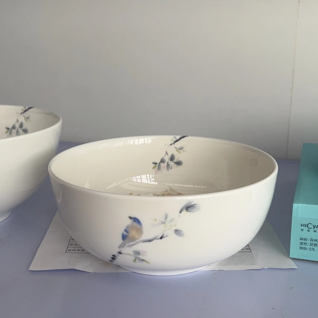 瓷片春风和雀7寸面碗