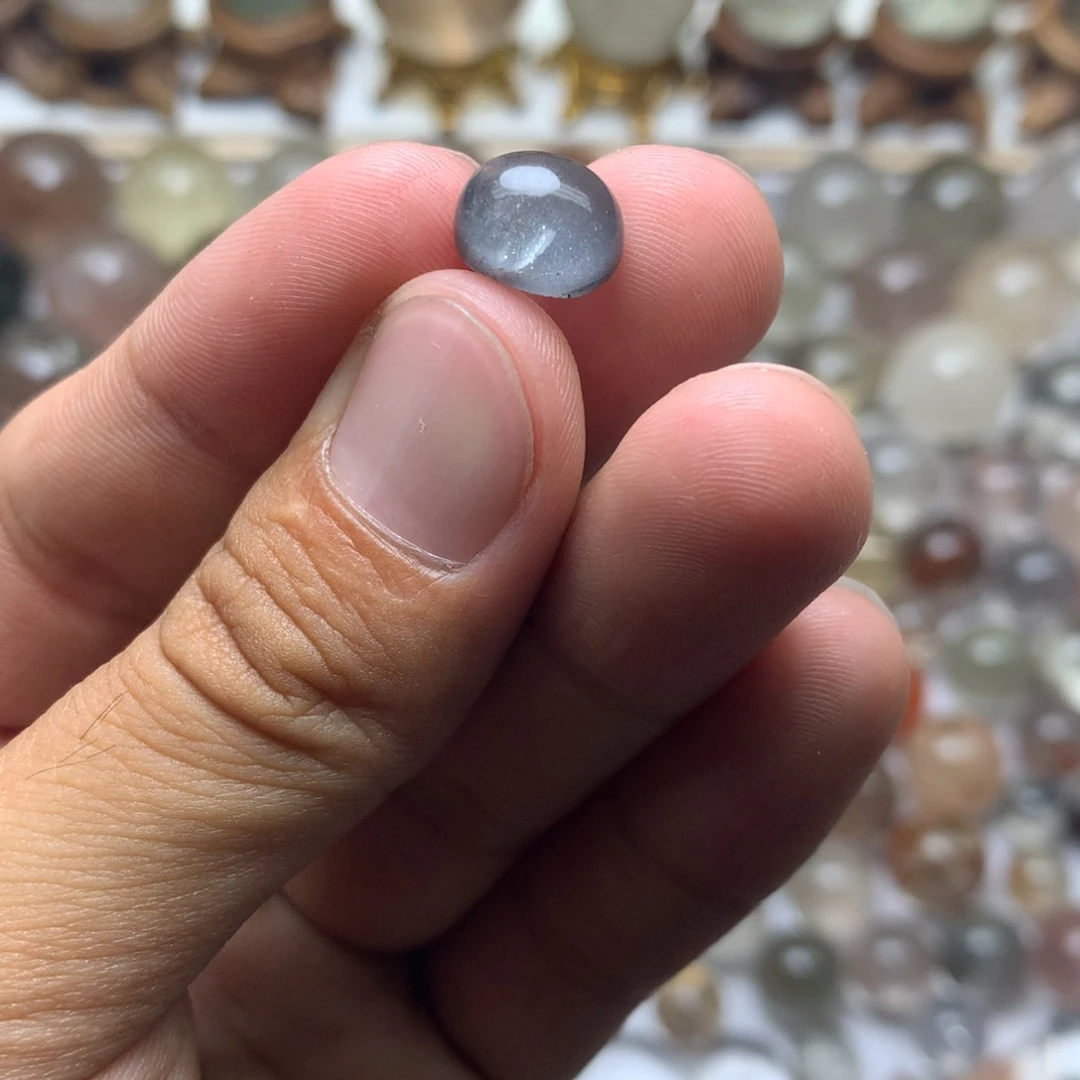 水晶珠宝半成品未镶嵌蓝金沙蛋面