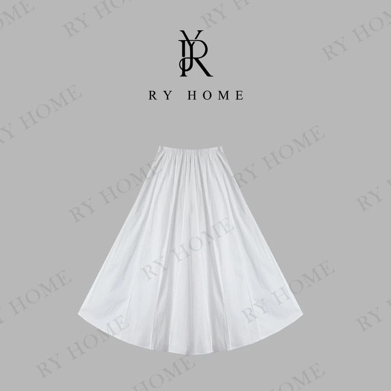 【容雨RYHOME】100%棉休闲松紧腰半裙252Q1373