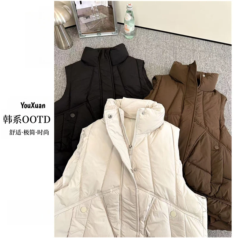 YOUXUAN-[穿上不冷]2025秋冬新款时尚服帖拉链口袋出街马甲NF-701