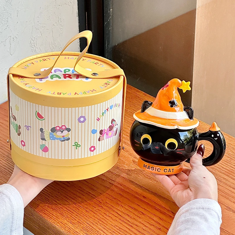 万圣节小礼品可爱高颜值猫咪陶瓷马克杯送女生闺蜜生日礼物伴手礼