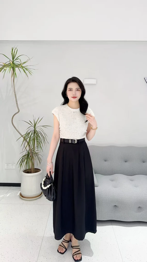 66063款气质简约上衣+西装半身裙两件套套装