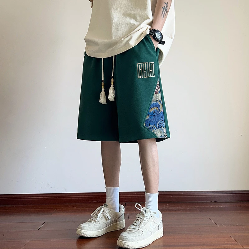 男女同款-2025夏季薄款新款潮牌设计感宽松大码运动休闲短裤