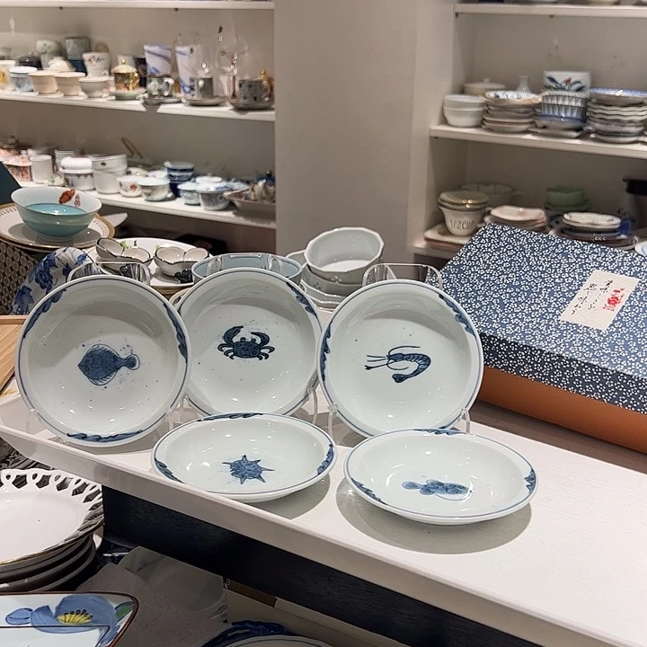 @***常瓷5个青花手绘小碟子超美