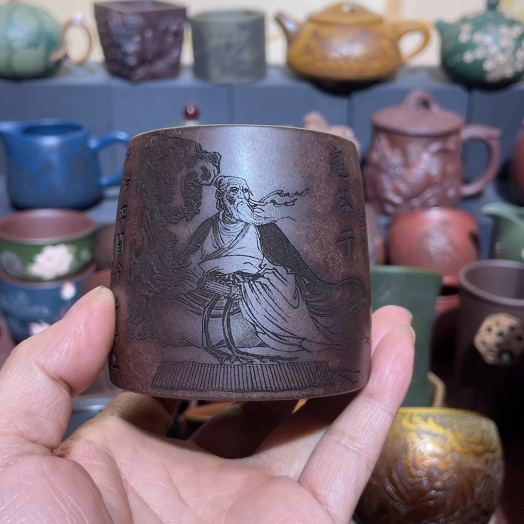 原矿紫砂手工主人杯