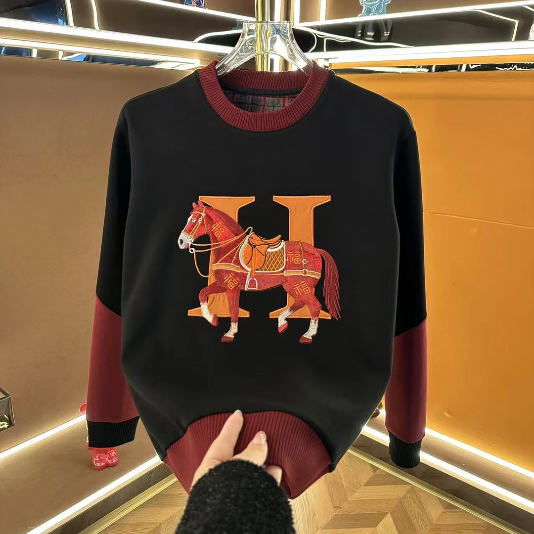 【LYZC】2025冬季男士拼色長袖刺耐磨百搭潮流重工卫衣121款