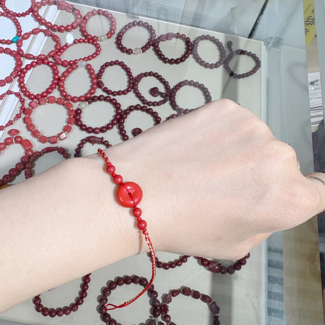 含辰砂工艺品沐心安朱砂推荐平安扣超值款高含量