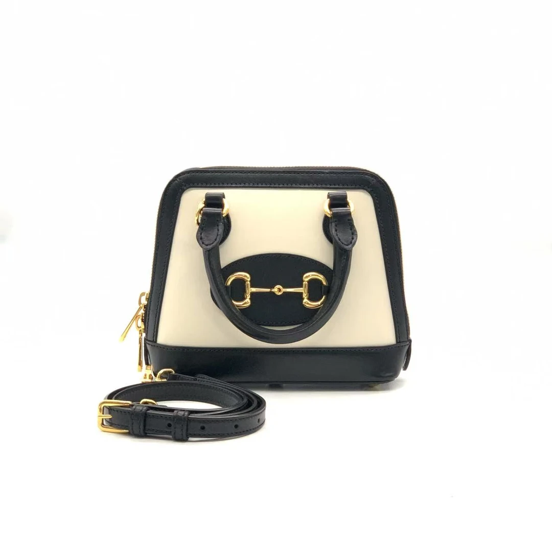 99新 GUCCI/古驰 熊猫色1955小号贝壳包