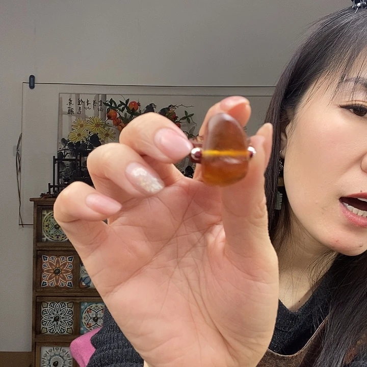 蜜蜡戒指未镶嵌戒指