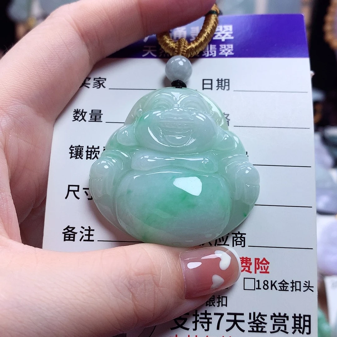 翡翠未镶嵌颈饰佛公15