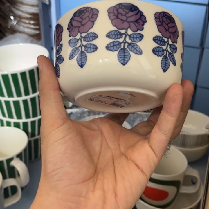 marimekko紫玫瑰500ml碗