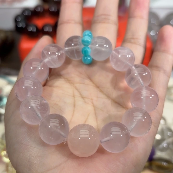 未镶嵌手链水晶粉水晶