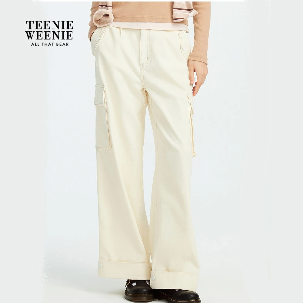 TeenieWeenie小熊女装牛仔裤时髦趣味个性工装感长裤TTTJ257801P