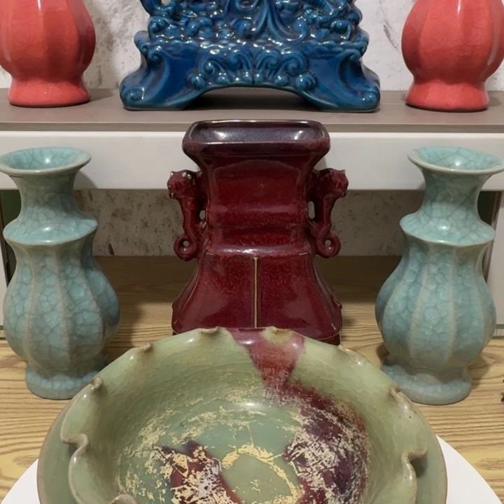 瓷片手工制作陶瓷摆件