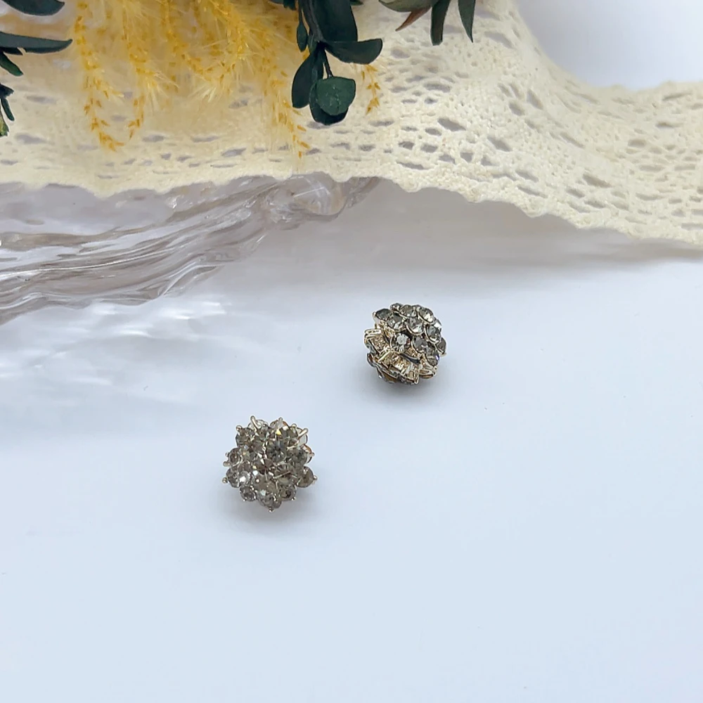 铜合金仿水晶耳饰 耳夹 03212 好啊商店 灰水J磁吸耳夹