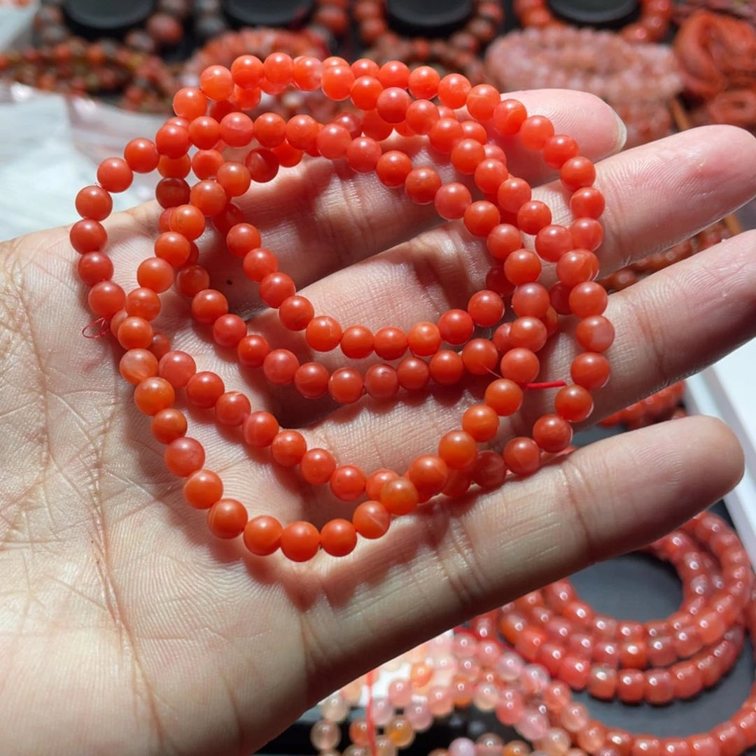 南红玛瑙手链未镶嵌