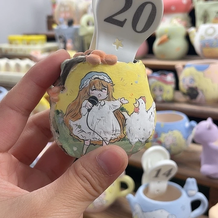 20…..手工手绘花盆