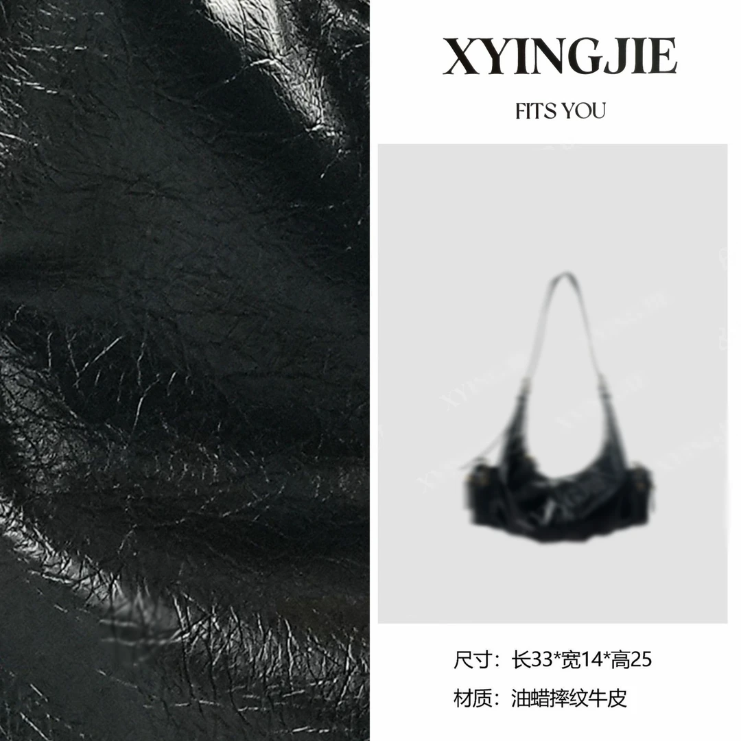 XYINGJIE · 原创设计真皮高定手提单肩包 BV250703-黑色
