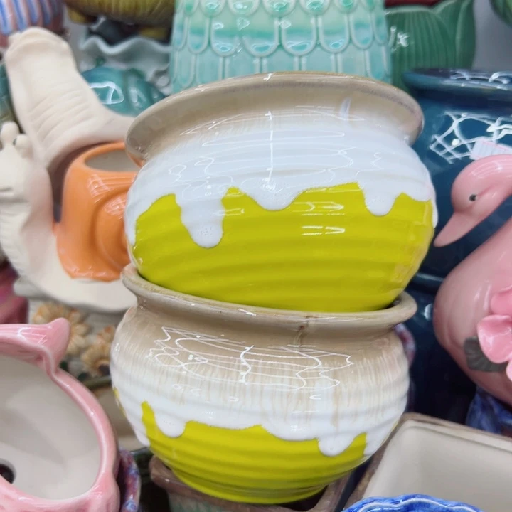 有孔，满10元发货多肉陶瓷花盆