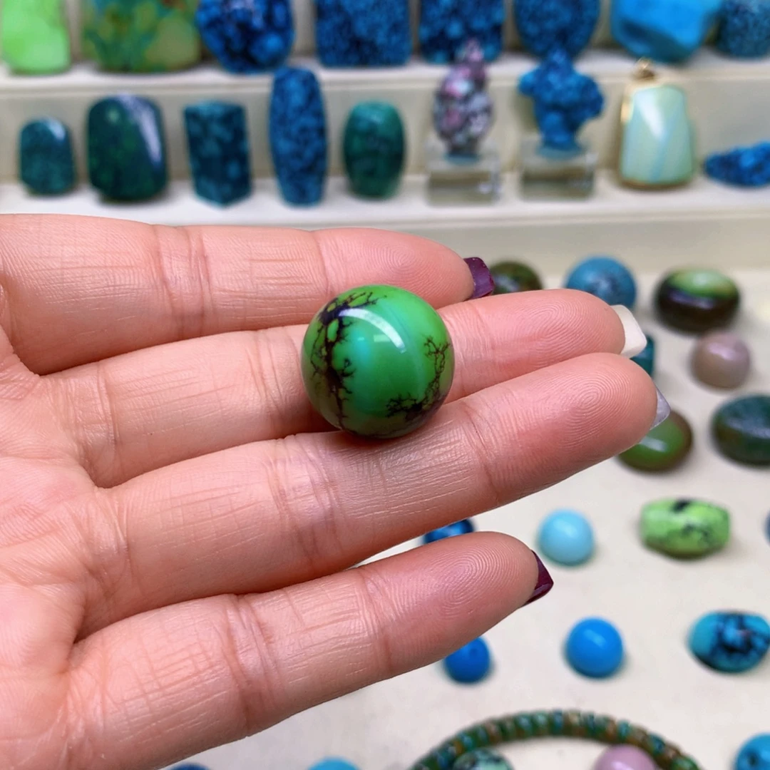 绿松石未镶嵌三彩随行