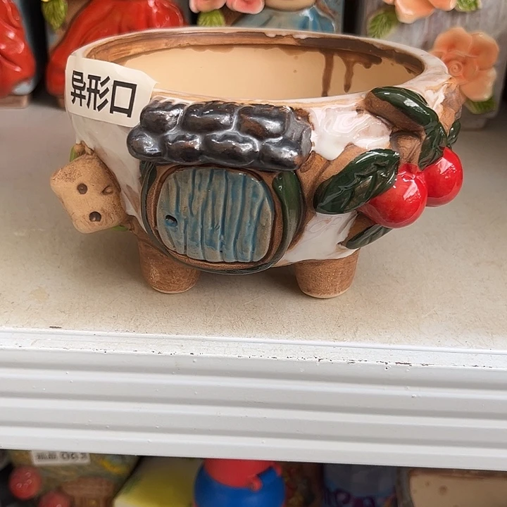 粗陶材质多肉花盆