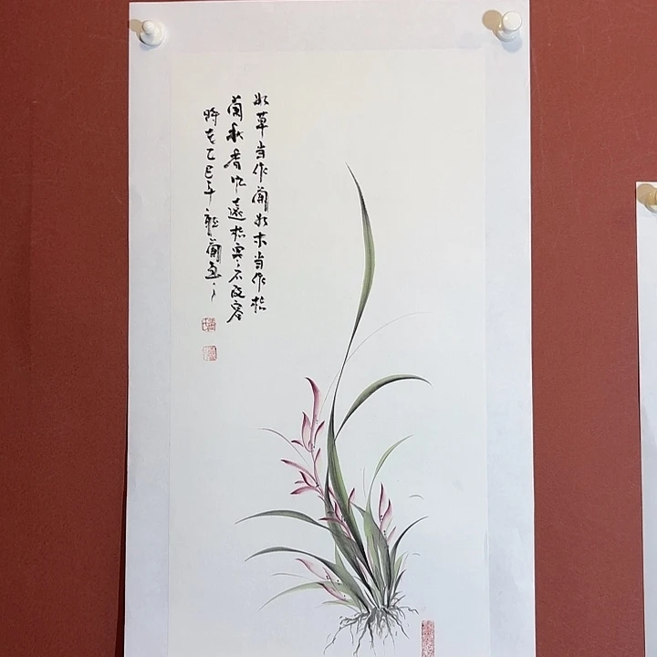 国画听兰老师花鸟