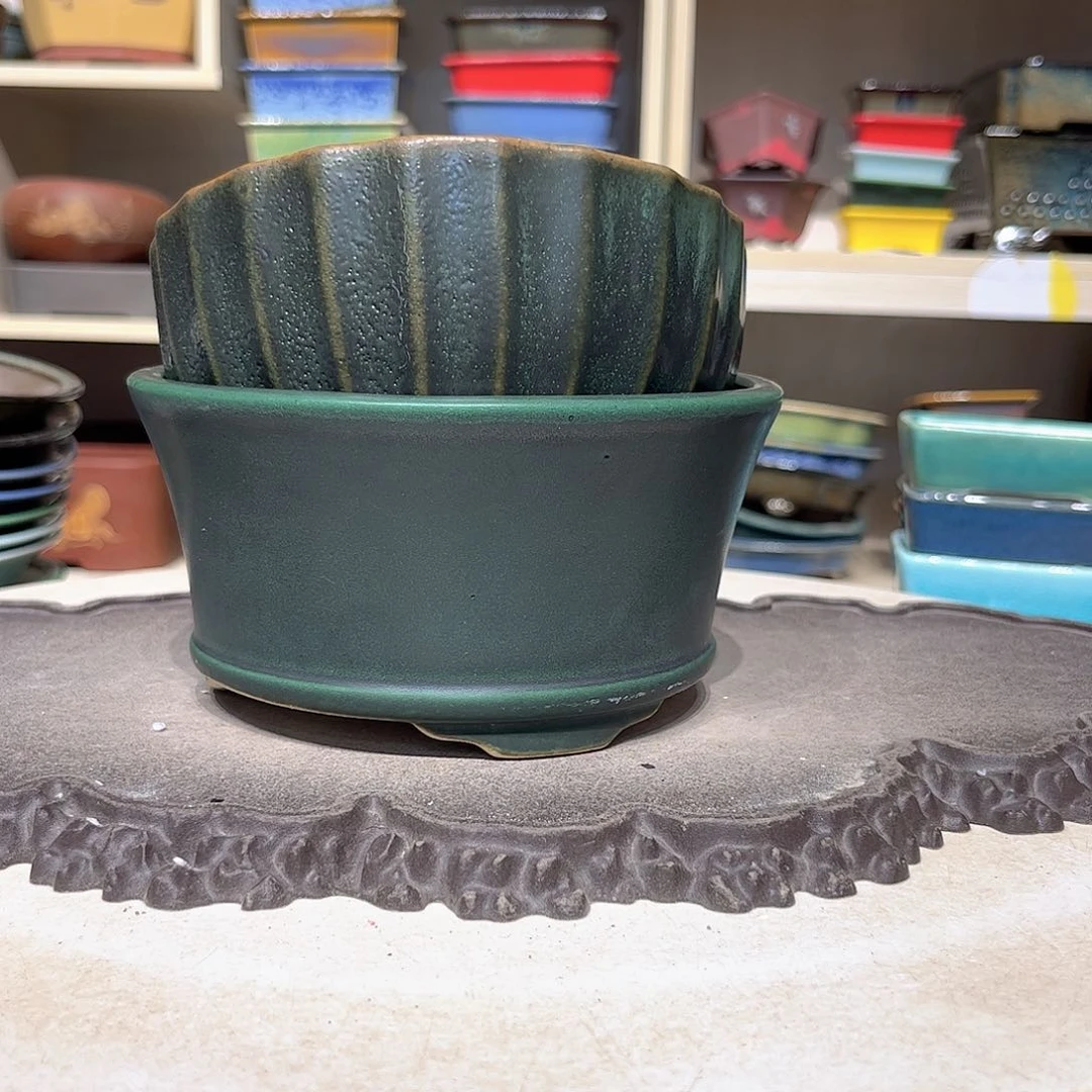 紫砂花盆瑕疵走形气孔6.5-14，7-15