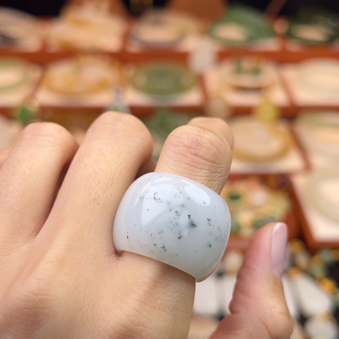 和田玉未镶嵌戒指1516