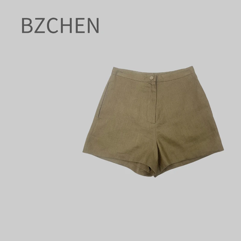 薄款厚款低腰高腰简约白色短裤设计师阔腿轻奢潮流夏季短裤