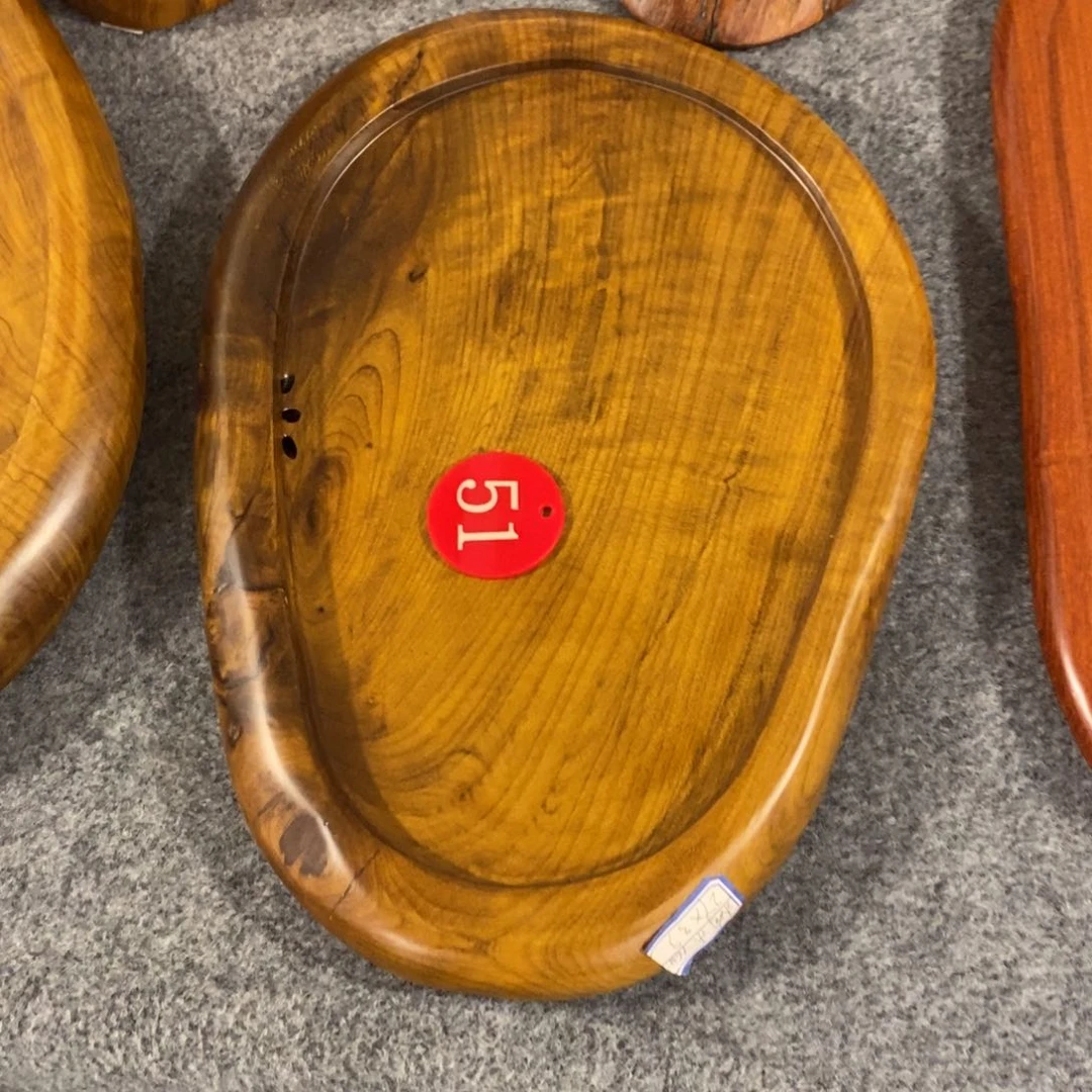 39×27楠木自然随形茶盘