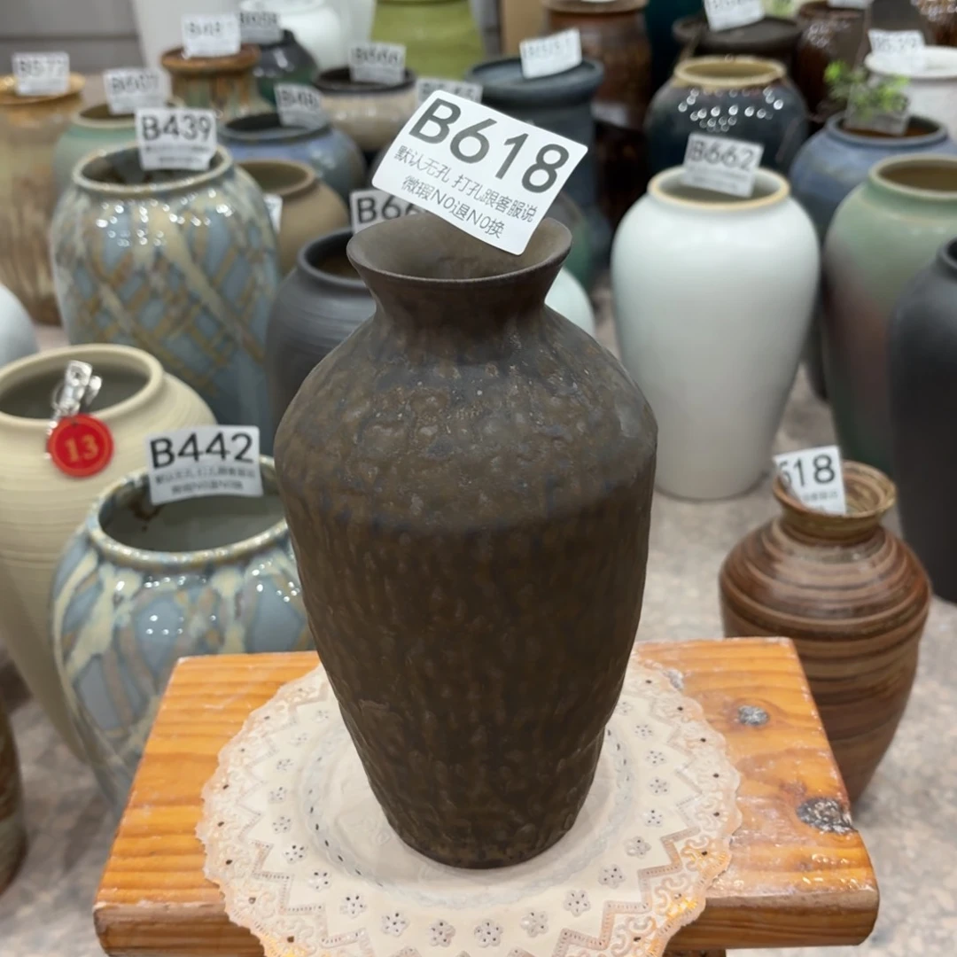 摆件618 景德镇陶瓷花瓶高22口3.5