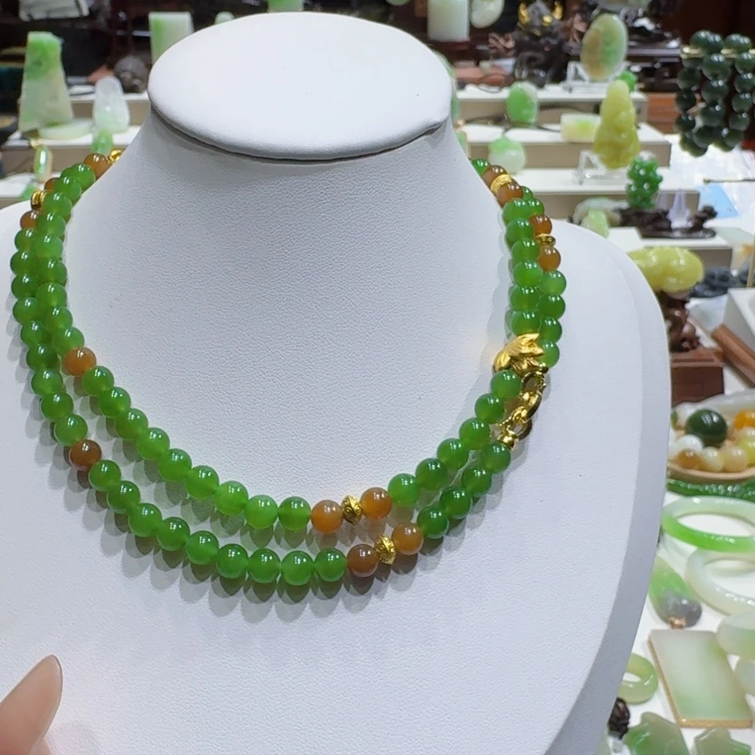 和田玉（碧玉）未镶嵌挂件碧玉108