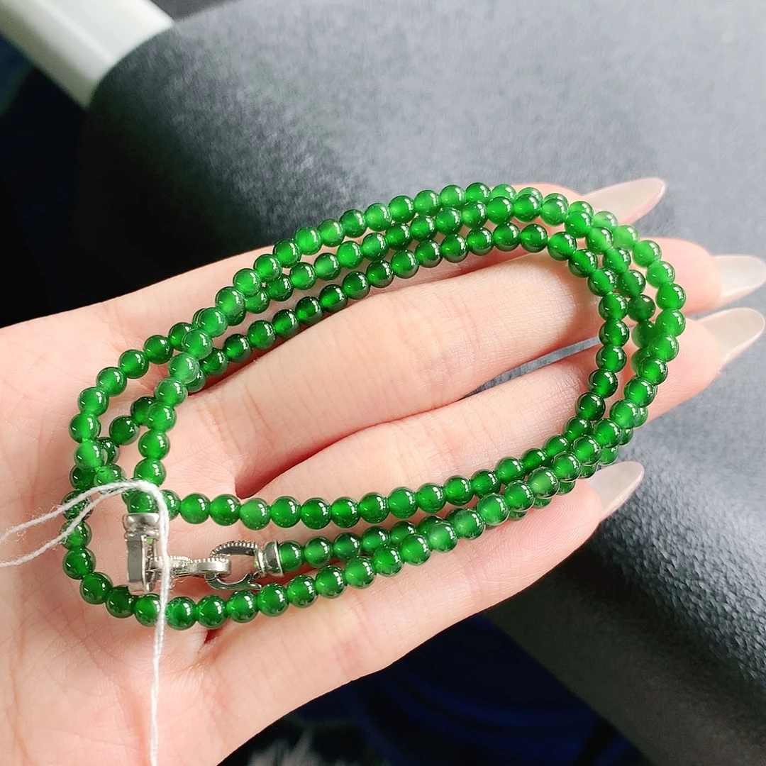 翡翠未镶嵌手串项链