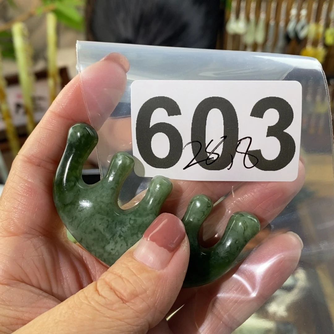 蛇纹石玉玉簪合金白*七