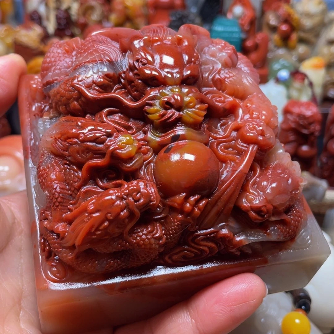 寿山石印石得**然精美寿山