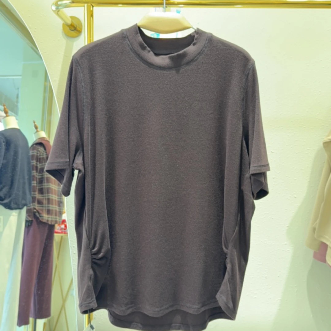 水淼2025秋装新款半高领短袖 31024