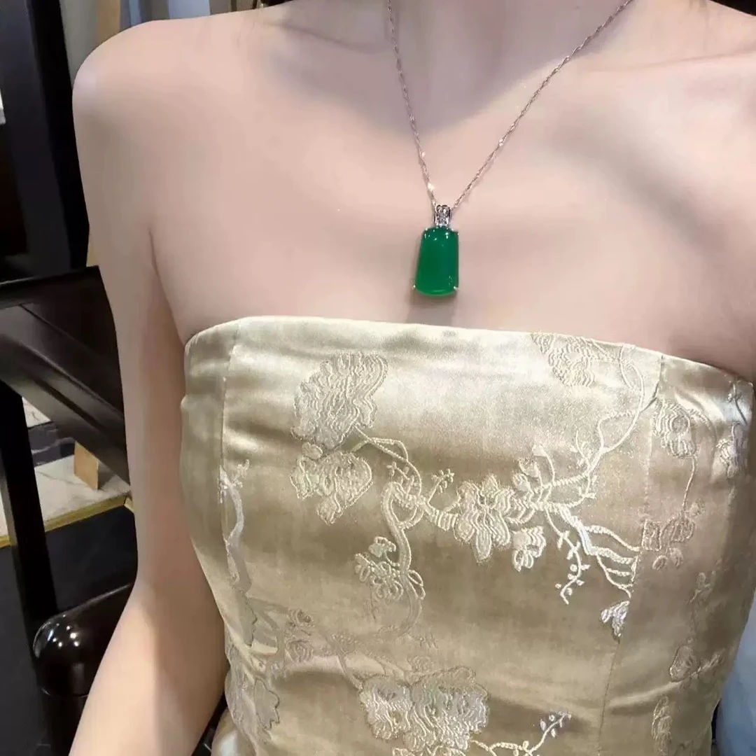 【雷诺】玉髓平安无事牌吊坠1035  多样性发货