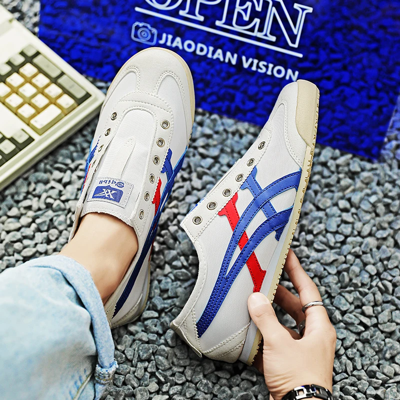 2025春秋运动休闲板鞋爆款透气阿甘鞋鬼虎鞋百搭男鞋轻便极简风