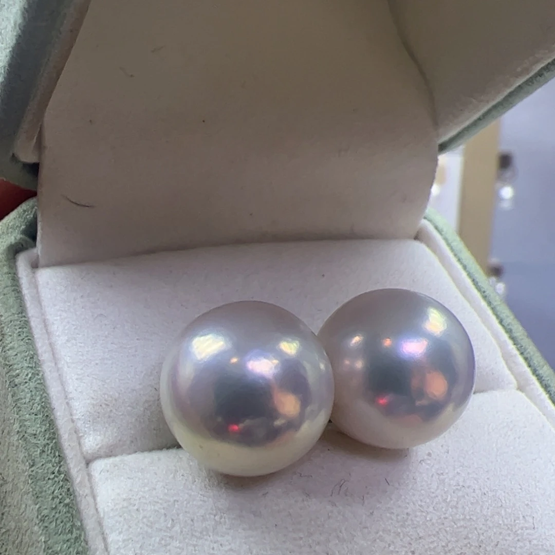 淡水珍珠耳饰银S925镶嵌