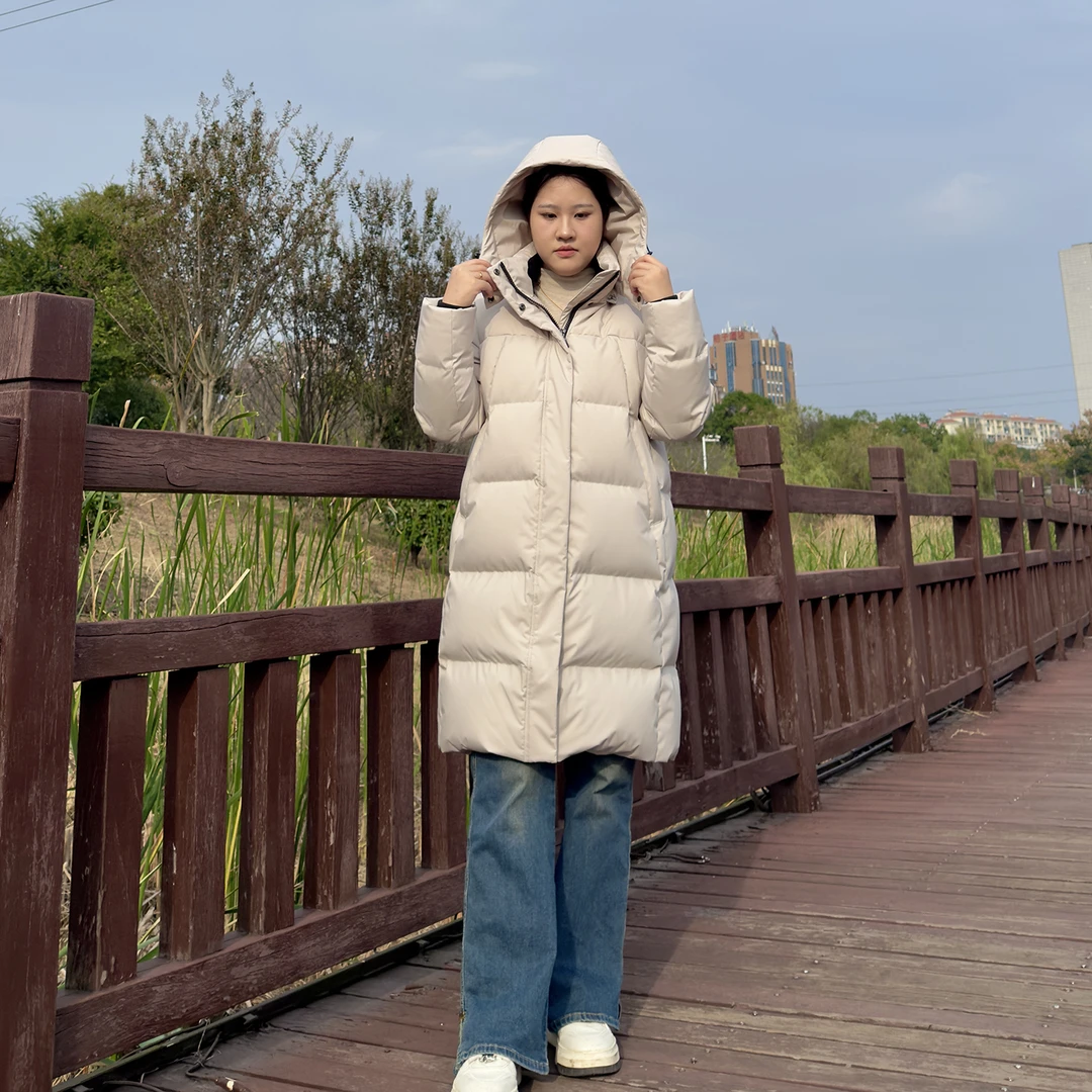 2025新款冬季95%白鸭绒极寒羽绒服女士小个子中长款加厚爆款外套