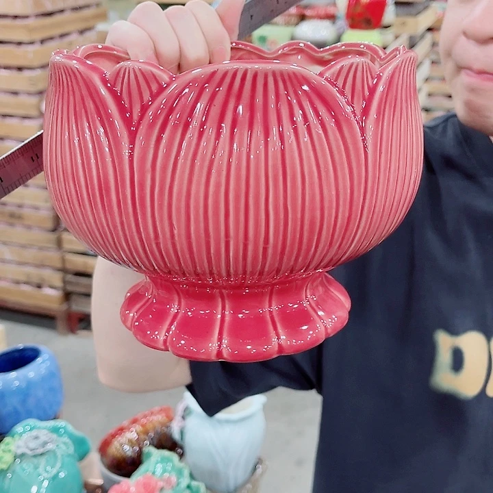 有孔，凑10元包邮陶瓷花盆发货！