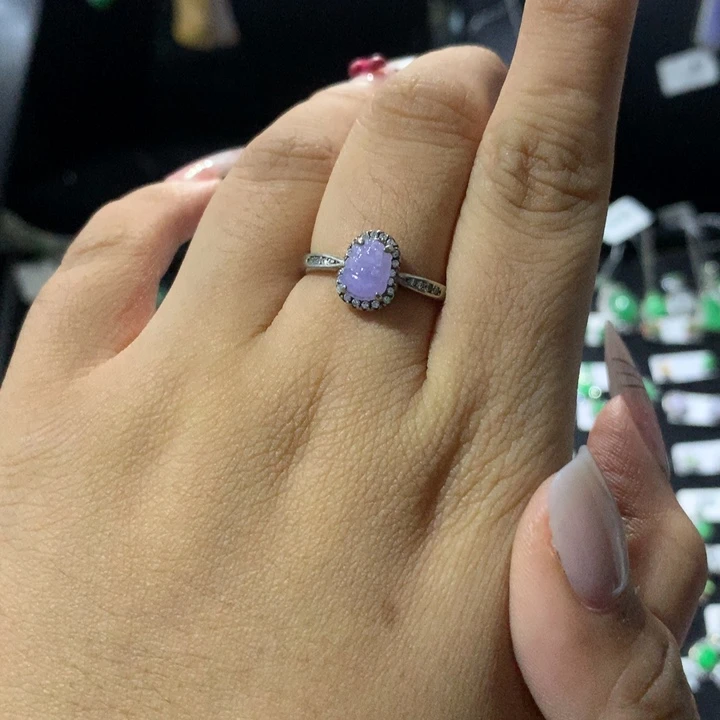 翡翠银S925镶嵌戒指