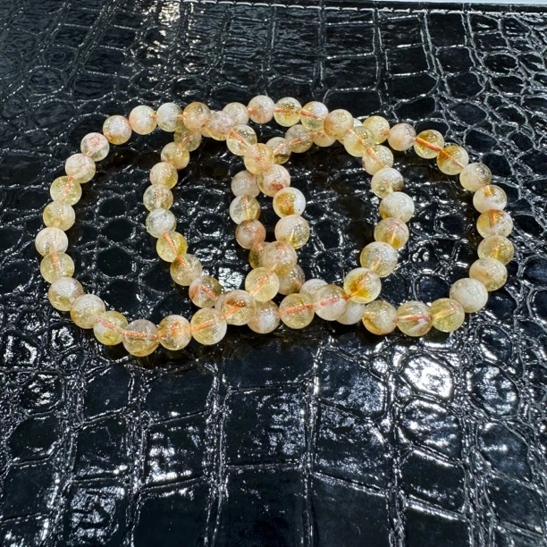 天然黄水晶手串卡8多样性发其一